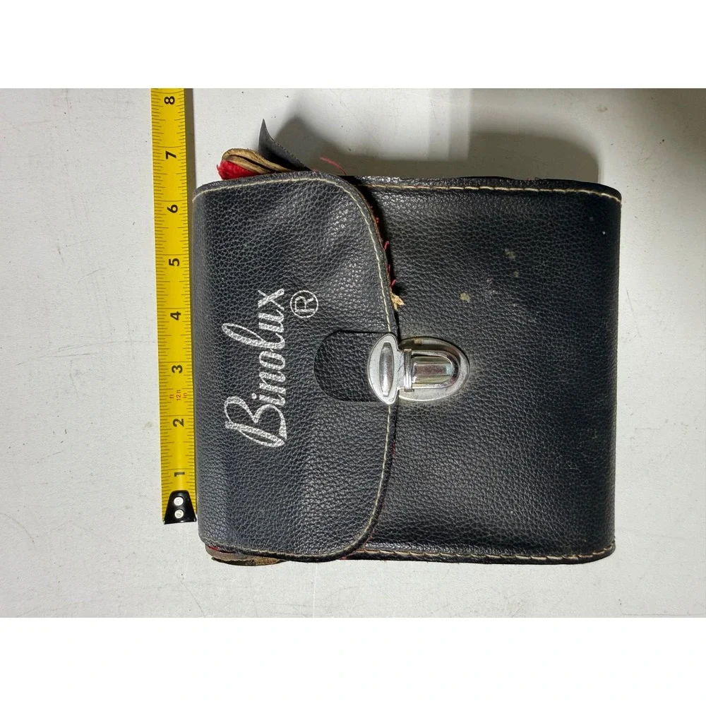 Vtg Binolux 7x35 Wide Angle II Binoculars Feather Weight Fully Coated Japan Case